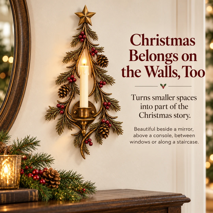 Old-World Christmas Tree Candle Sconce