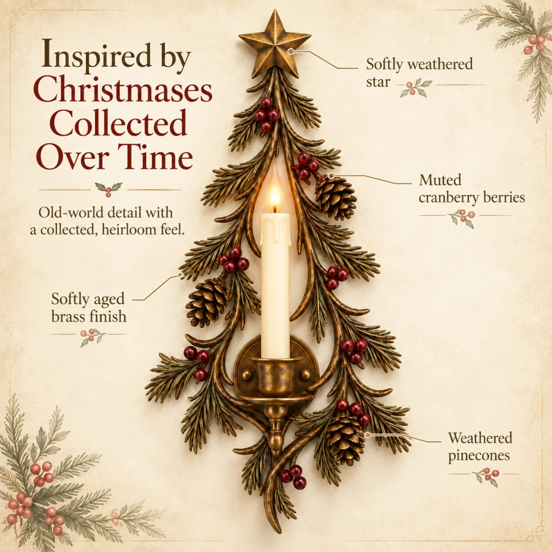 Old-World Christmas Tree Candle Sconce