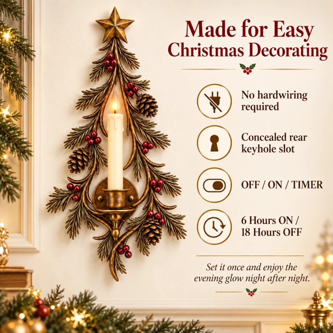 Old-World Christmas Tree Candle Sconce