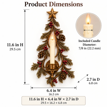 Old-World Christmas Tree Candle Sconce
