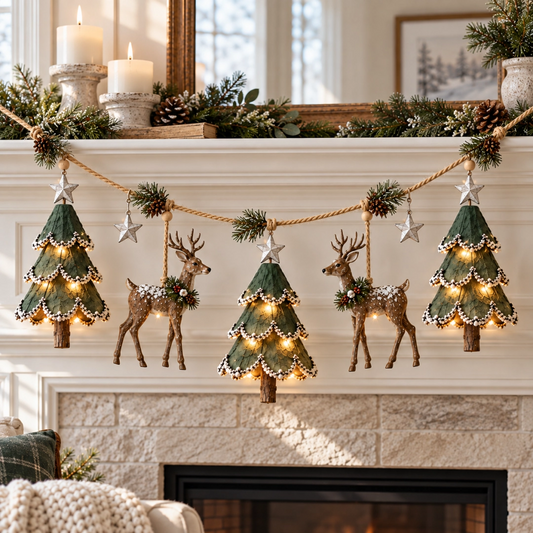 🔥Enchanted Woodland Garland | Glowing Holiday Home Decor