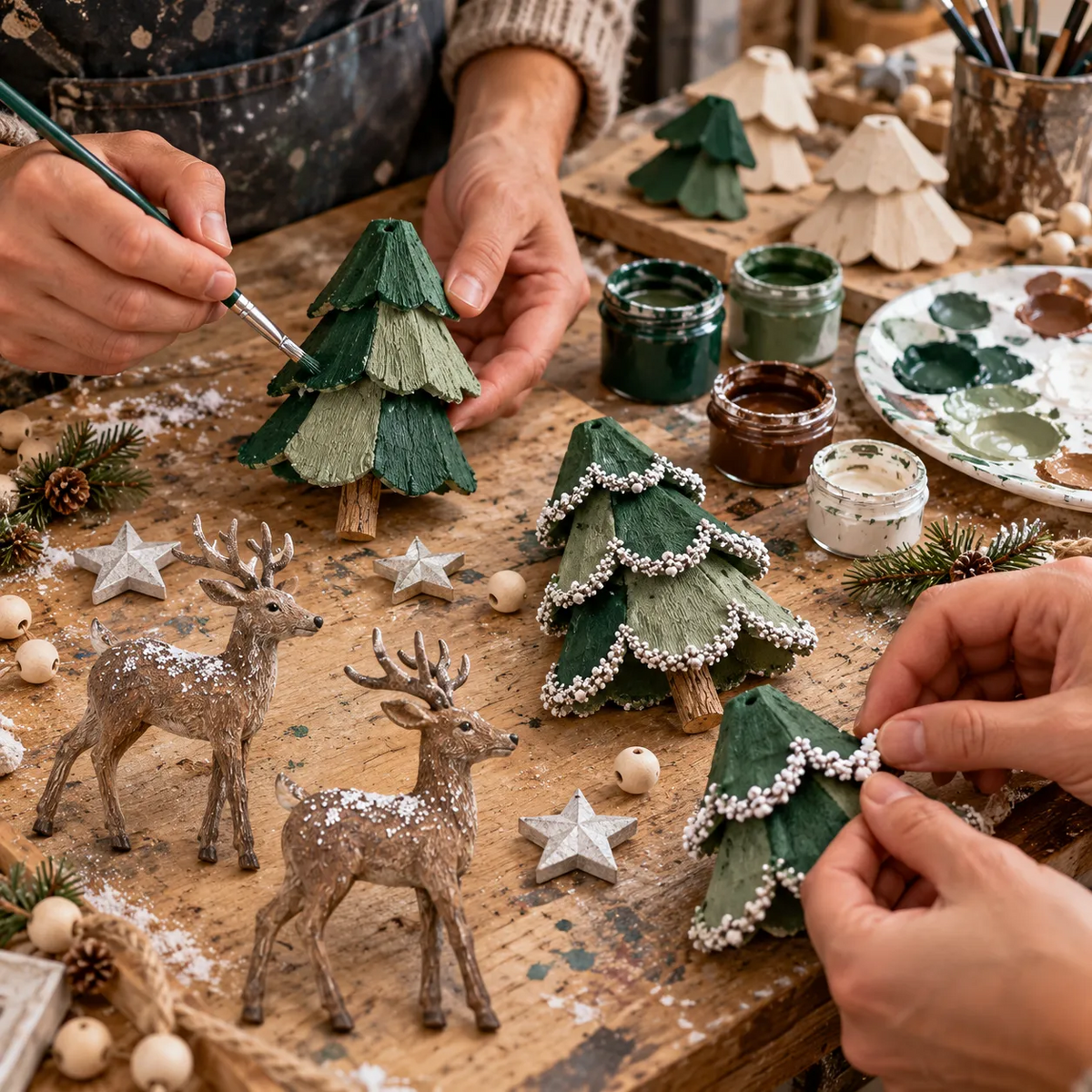🦌 Lighted Woodland Christmas Garland