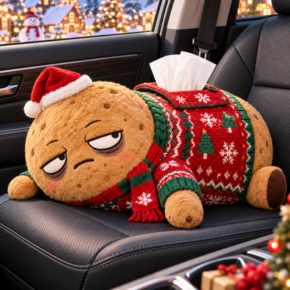 🎅Lazy Potato Christmas Car Tissue Buddy  –🥔 Funny Slacker Holiday Car Decor