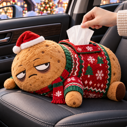 🎅Lazy Potato Christmas Car Tissue Buddy  –🥔 Funny Slacker Holiday Car Decor