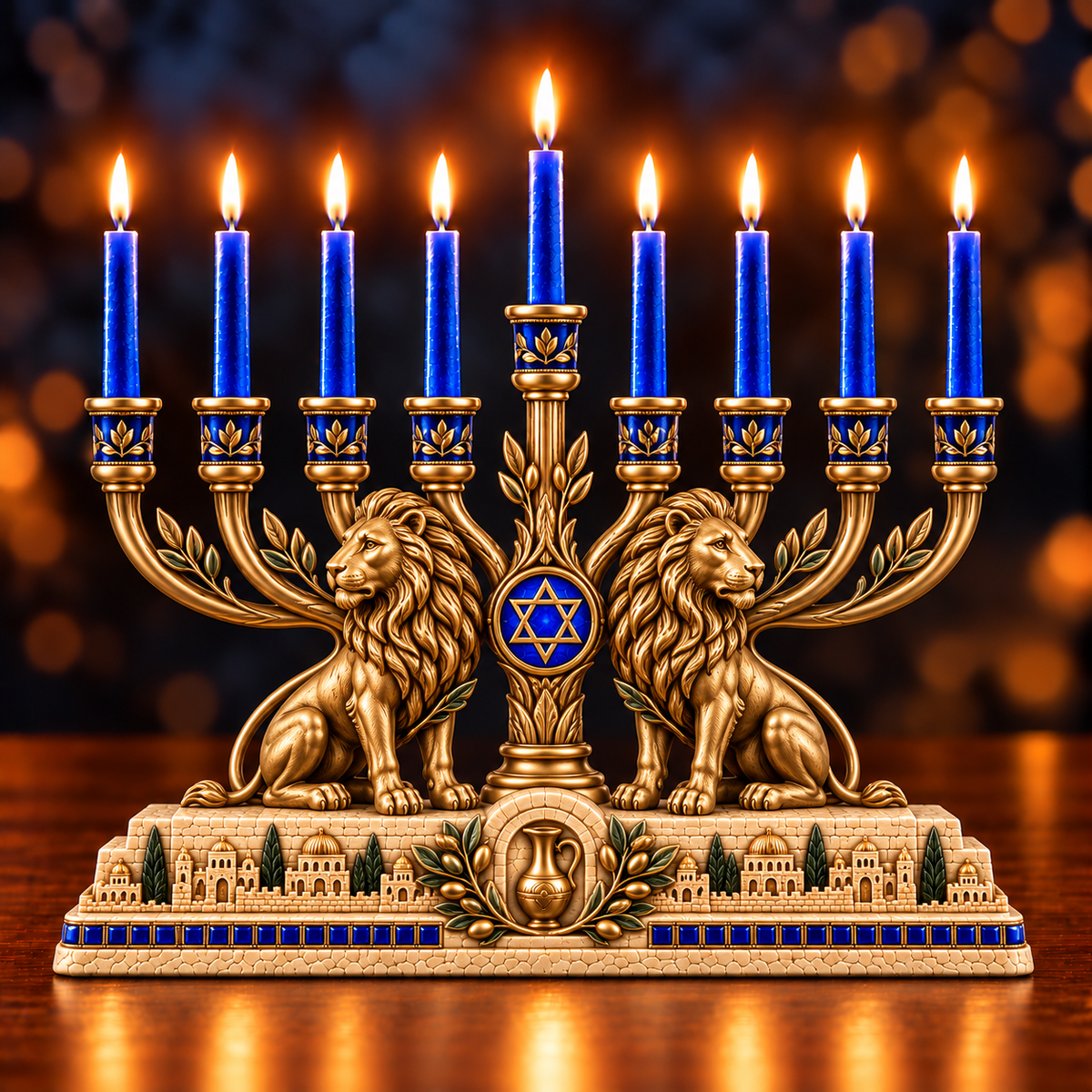 🕎Jerusalem Light Hanukkah Menorah