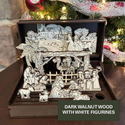 ✝️Handcrafted Nativity Scene Set – A Unique Religious Heirloom