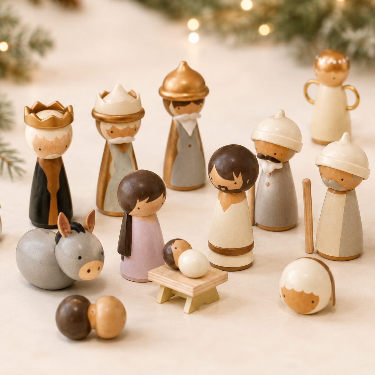 🔥100% Hand-Carved from Solid Wood -✝️Nativity Advent Calendar 2026