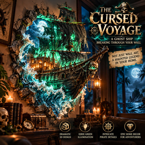 🏴‍☠️ Dare to Face the Cursed Seas?! 💀 The Cursed Voyage – A Ghost Ship Breaking Through Your Wall!