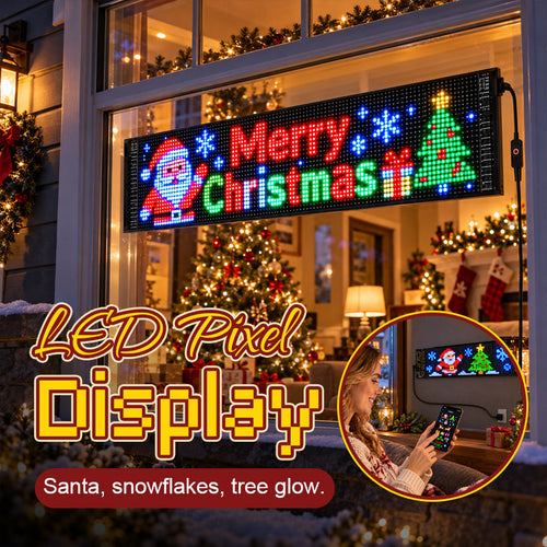 🔥😍Animated Car Glow Display – App-Controlled LED Window Decor