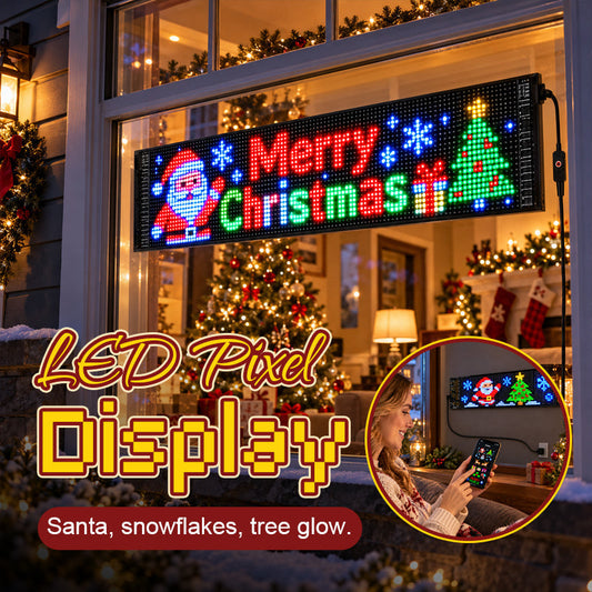 🔥😍Animated Car Glow Display – App-Controlled LED Window Decor
