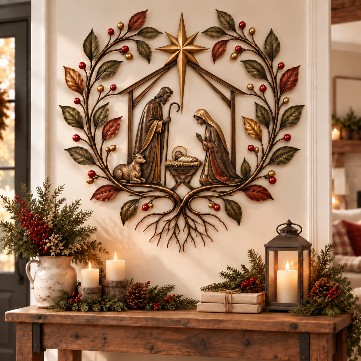 ✝️🌿Bethlehem Blessing Nativity Tree of Life Wall Decor