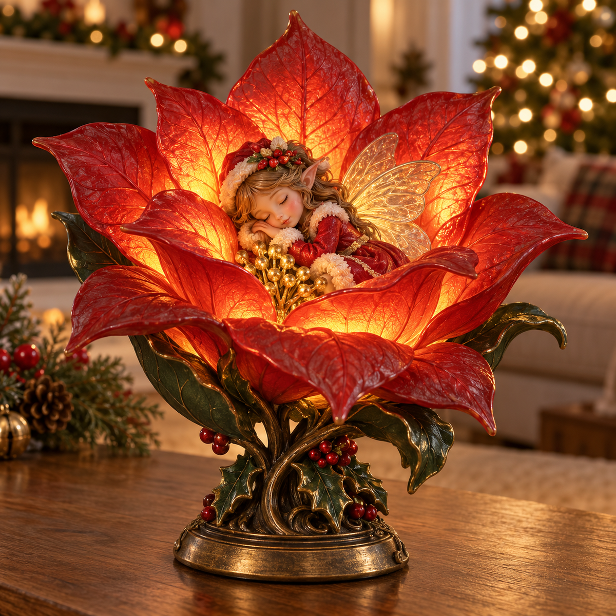 ✨🌺Christmas in Bloom – Lighted Fairy & Flower Cottage Collection