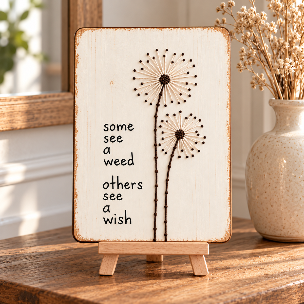 🌻✨Bloom & Create DIY Floral Yarn Art Plaque Kit - A Handmade Keepsake from the Heart❤️