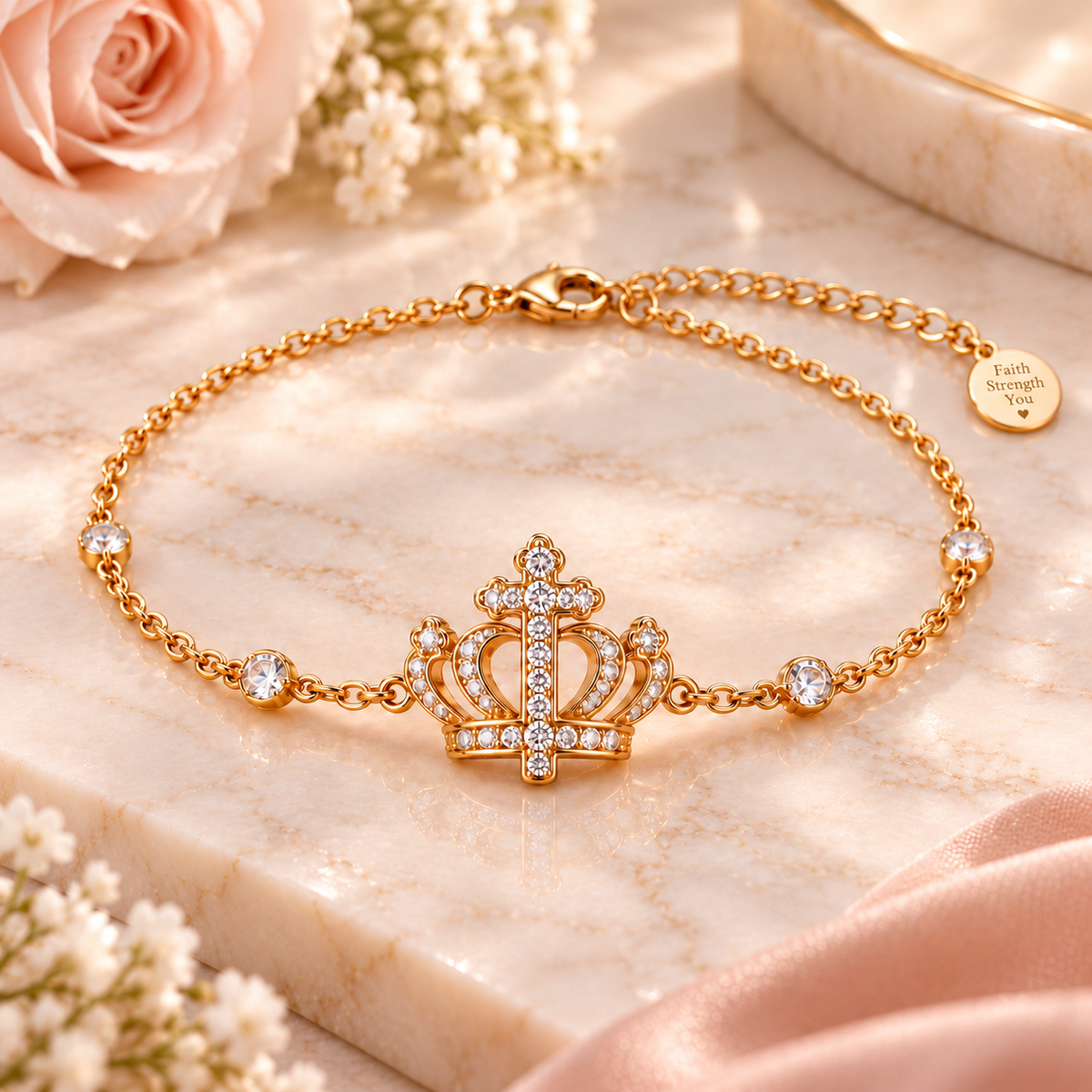 ⏰LAST DAY 49% OFF 👑✝️Crown of Faith Cross Bracelet