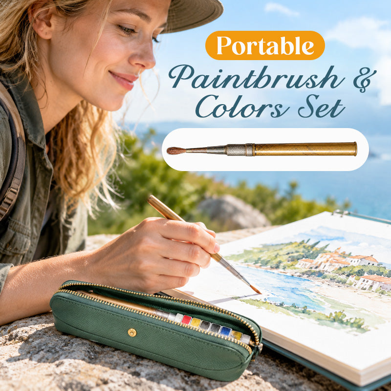 🎨Pocket Art Studio – Portable Paintbrush & Paint Set
