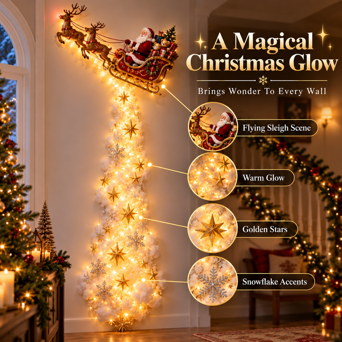 🎅Christmas Magic Trail Wall Light - 🎄A Little Christmas Magic, Right on Your Wall