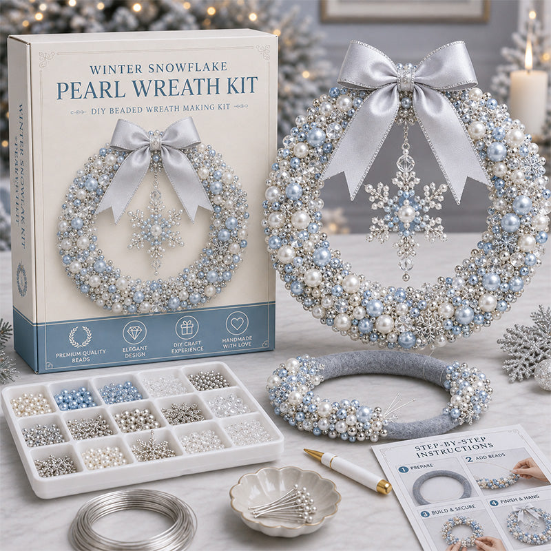 💎🎀DIY Beaded Christmas Wreath Kit – Create Your Own Holiday Door Décor
