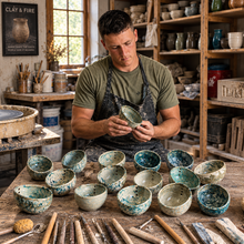 🌿100% Handmade from natural porcelain clay-🎁Pottery Herb Stripper