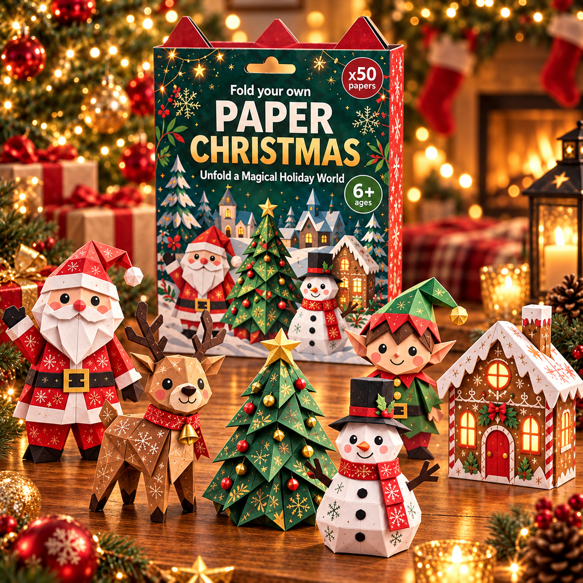 🧘Fold Your Own Magical Christmas World- 🎄3D DIY Paper Christmas(💕Step-by-Step Guide Included)