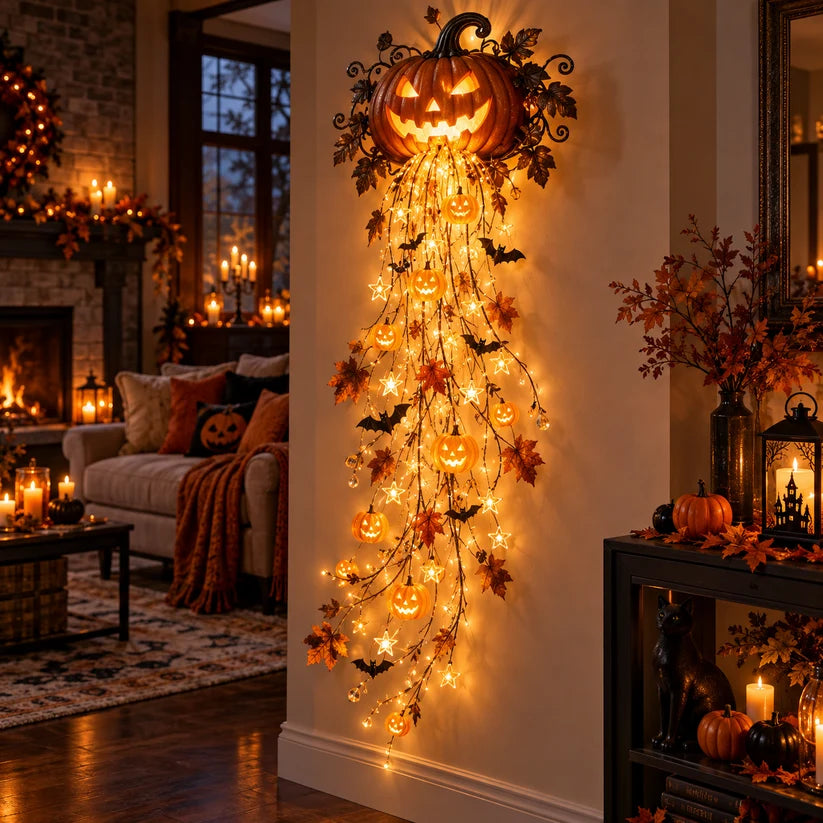 Halloween front porch decoration