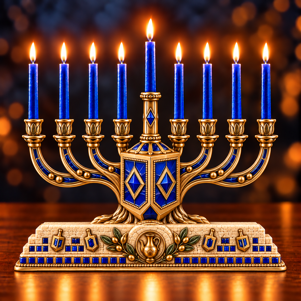 🕎Jerusalem Light Hanukkah Menorah