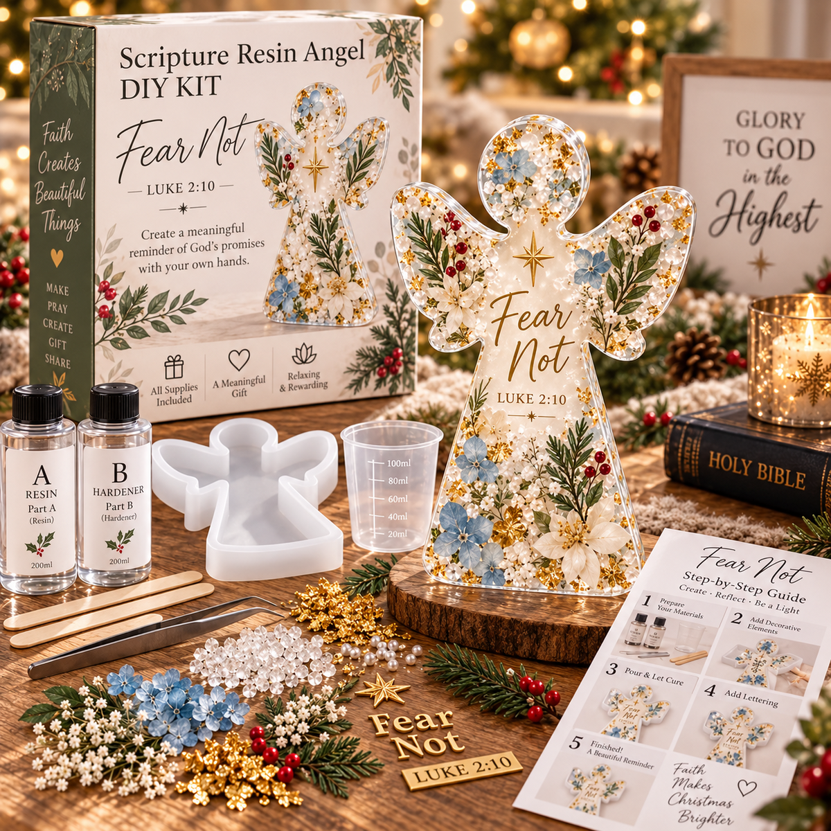 ✝️Bethlehem Star Scripture DIY Kit -💕Tools & Step-by-Step Guide Included