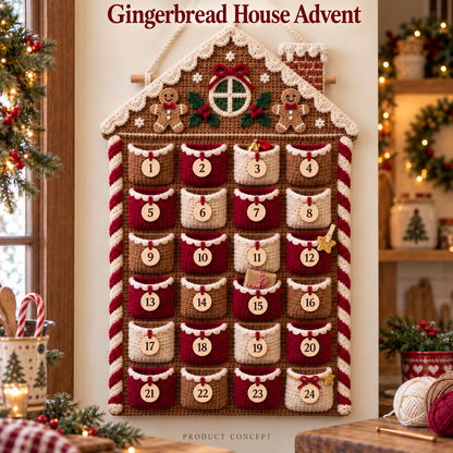 🎄 Christmas Crochet Advent Calendar DIY Kit – 24 Little Surprises, One Cozy Family Tradition