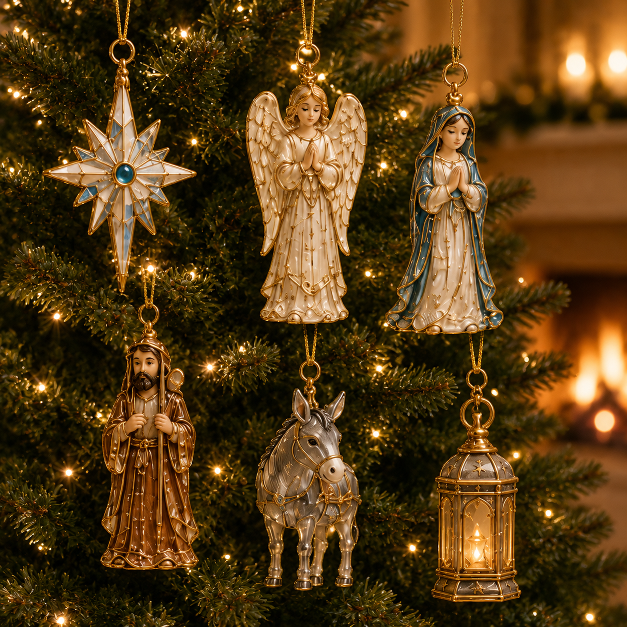2027 Fellime®Nativity Story Advent Calendar – 24-Day Christmas Countdown Ornament Set