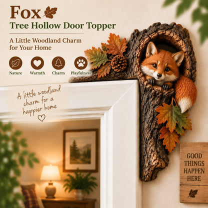 🐿️ Chipmunk Tree Hollow Door Topper | Woodland Animal Doorway Decor For Cozy Nature Homes