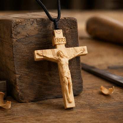 ✝️100% Handmade Wooden Jesus Cross Necklace(𝐃𝐚𝐧𝐢𝐞𝐥 𝐁𝐫𝐨𝐨𝐤𝐬 𝐇𝐚𝐧𝐝𝐦𝐚𝐝𝐞®)