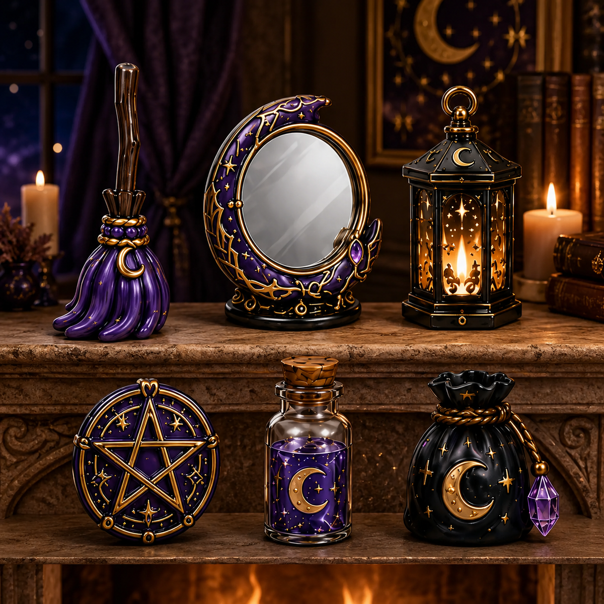 Crystal Witch Advent Calendar 2026 – 24 Days of Magical Crystal Miniatures, Mystical Witchy Collectibles & Enchanting Gifts for Fantasy Lovers, Acrylic Charms Blind Box