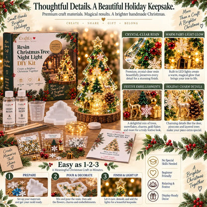 🎄DIY Christmas Tree Night Light Kit — 💕 Step-by-Step Guide Included