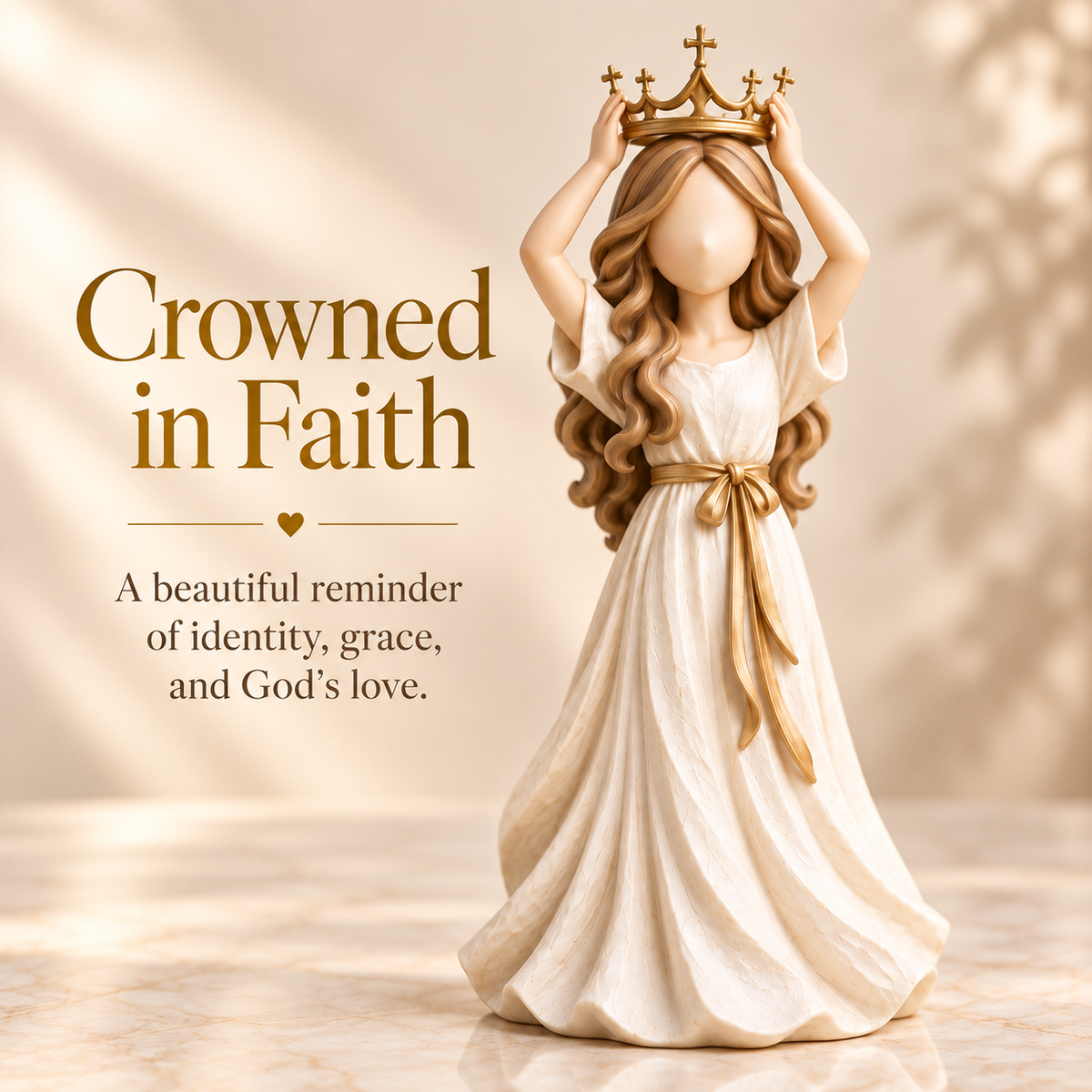 👑✝️She Wears Her Crown in Faith™ Inspirational Figurine