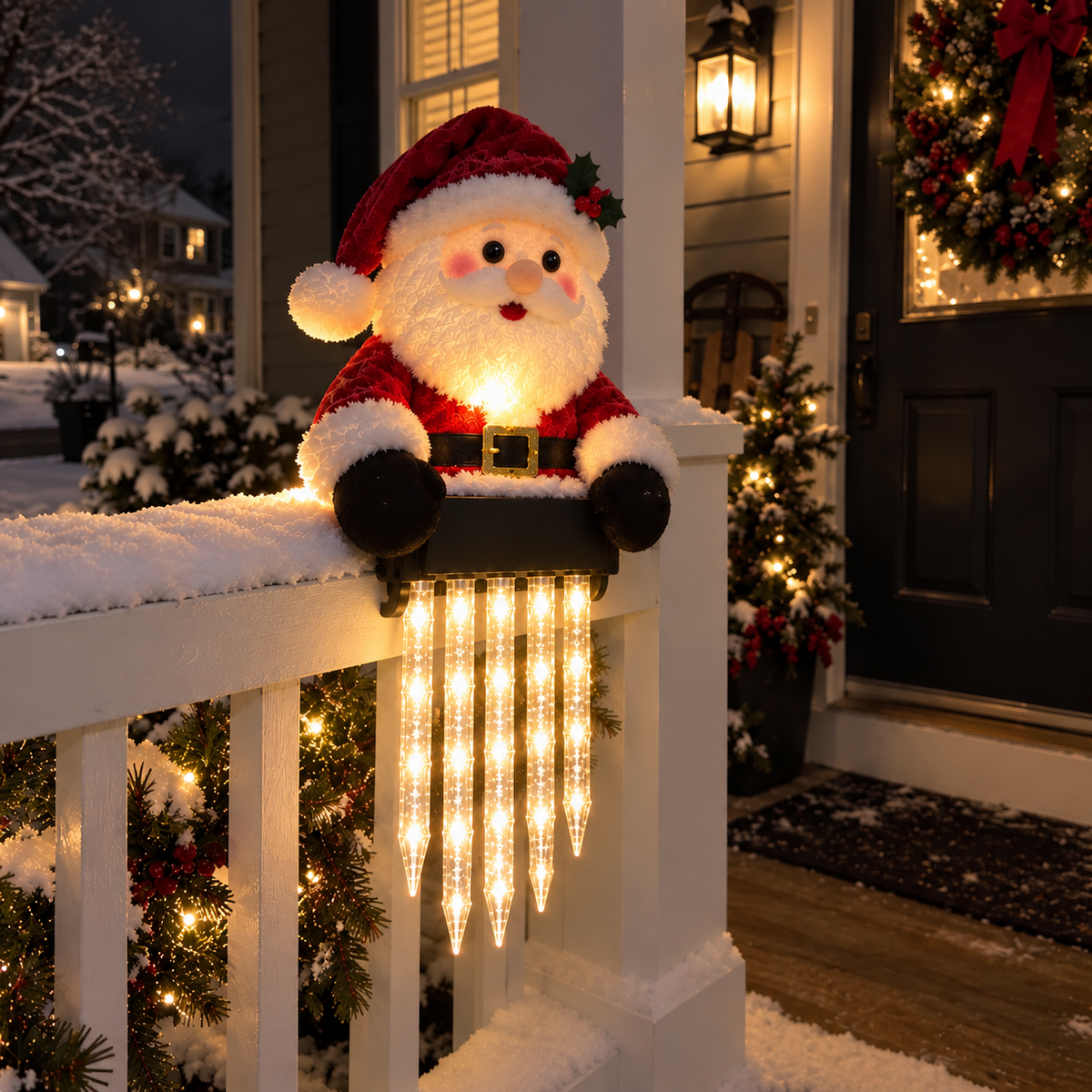2027 Nestmiro® Christmas Glow Friends Icicle Railing Lights