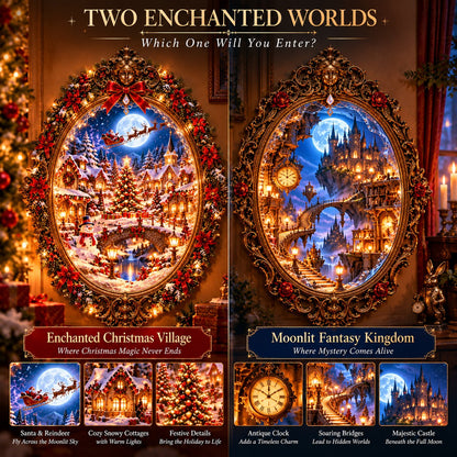 ✨Enchanted Christmas Village™ – Magical Lighted Christmas Wall Art