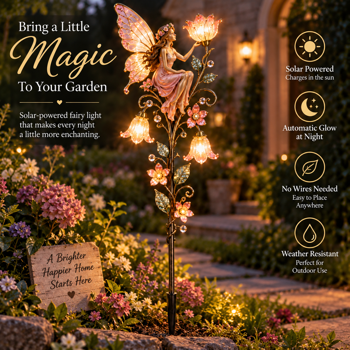 ✨🧚‍♀️Enchanted Fairy Solar Garden Stake Light