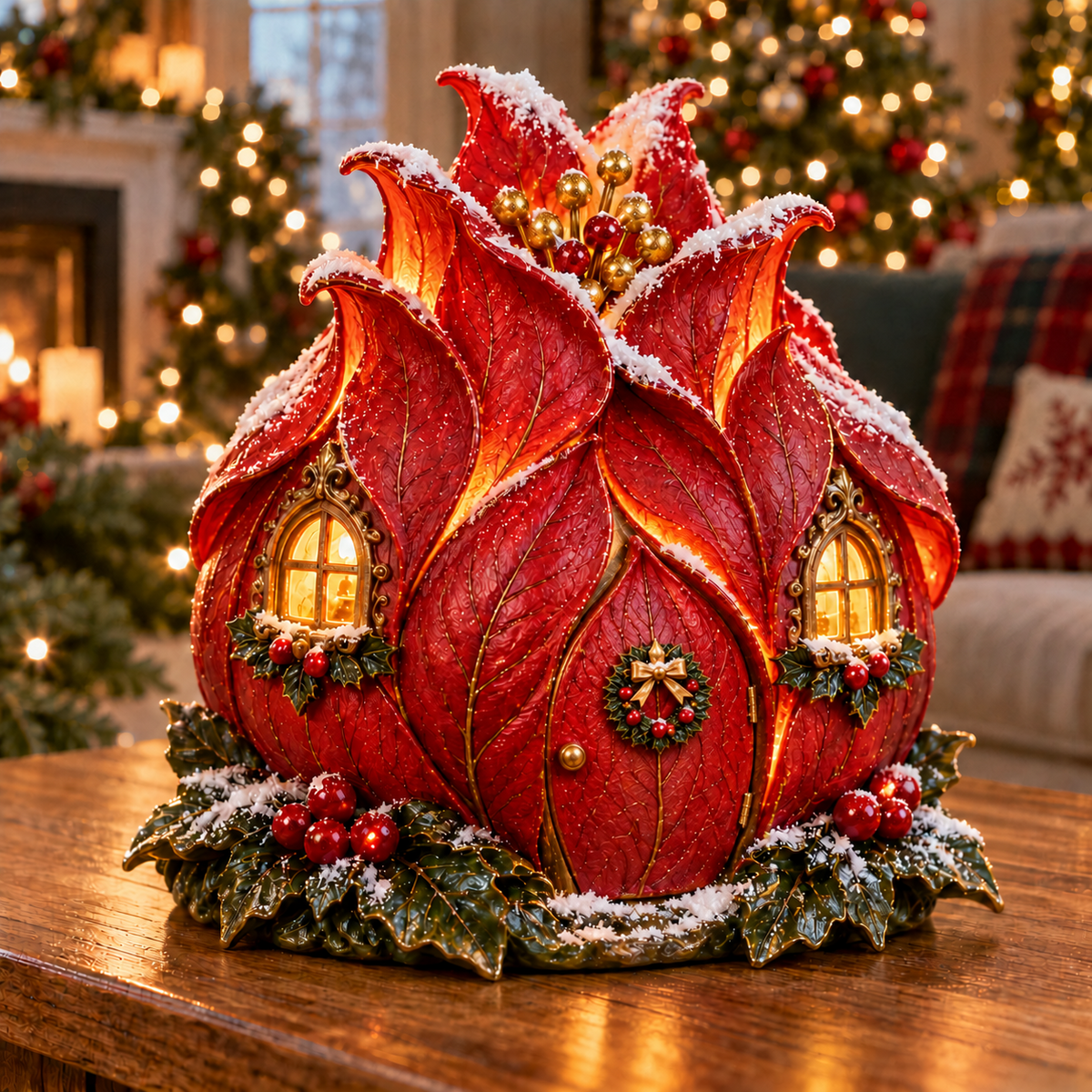 ✨🌺Christmas in Bloom – Lighted Fairy & Flower Cottage Collection