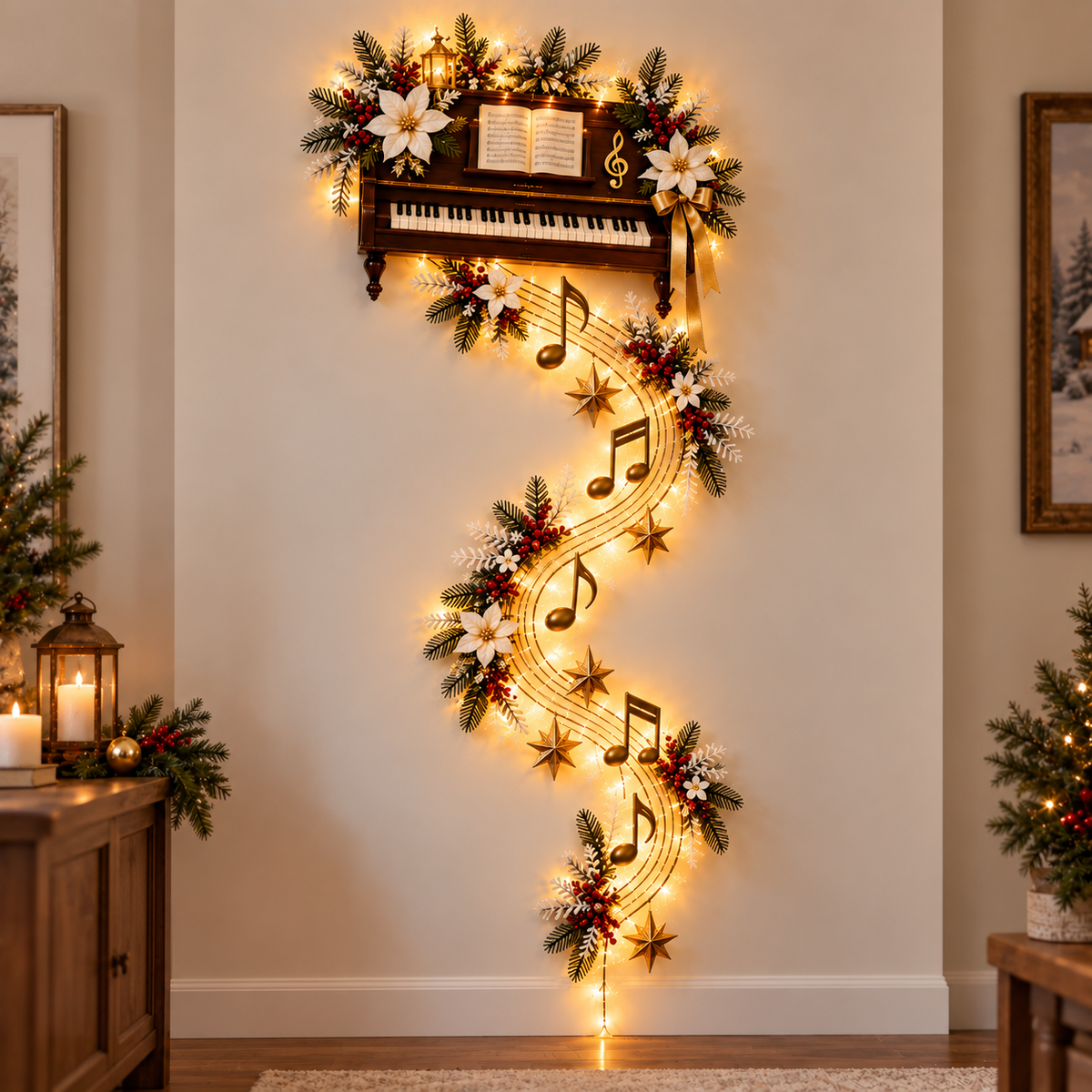 🎄🎵 Christmas Melody Glow™ – Lighted Musical Instrument Wall Décor🔥Buy 2 Get Free Shipping