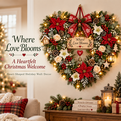 ❤️✨Where Love Comes Home™ – Christmas Heart Wall Decor