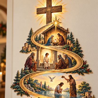✝️ He Came for Us – Nativity to Resurrection Wall Decor