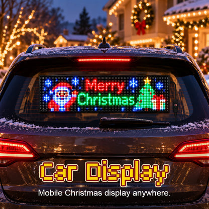 🔥😍Animated Car Glow Display – App-Controlled LED Window Decor