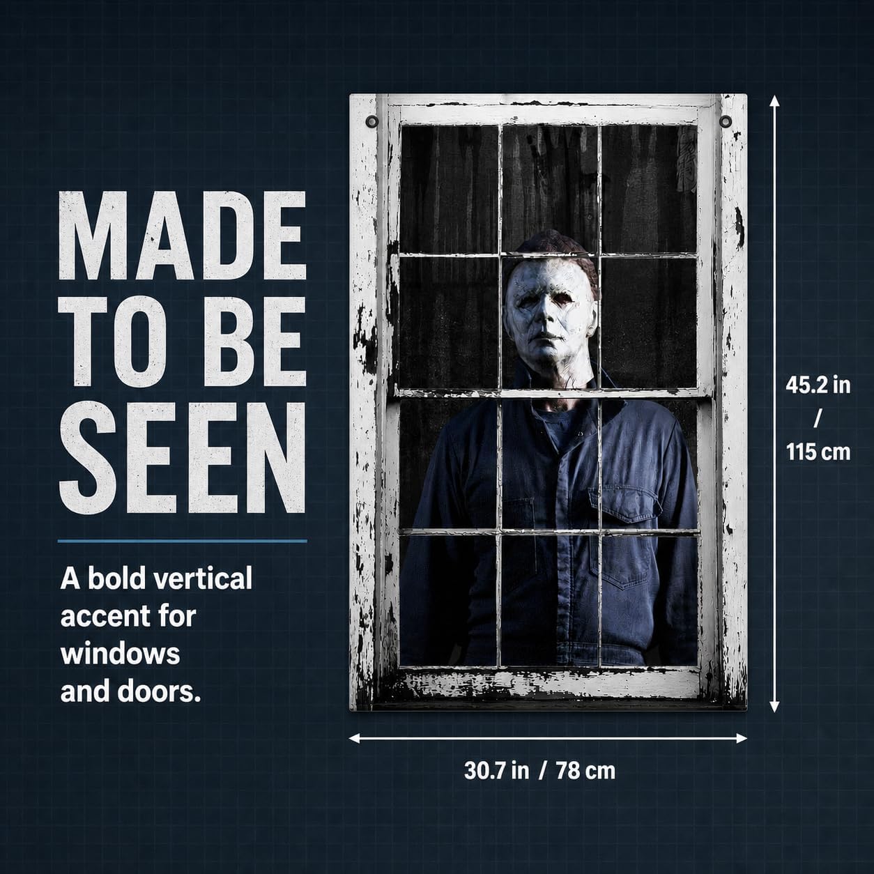 👁️Creepy 3D Halloween Window Poster – The View Your Neighbors Won’t Forget