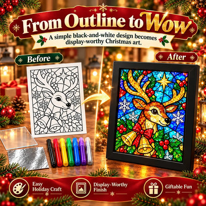 🔥😍Make Your Own Holiday Window Art | Festive DIY Frame Craft Kit