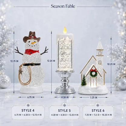 ❄️Winter Wonderglow™ – Lighted Musical Christmas Snow Globe Lantern