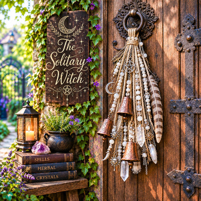 ⭐2026 USA Sale: Up to 50% OFF -🔮Witchy Door Charm - Bells, Crystals & Celestial Hanging Decor
