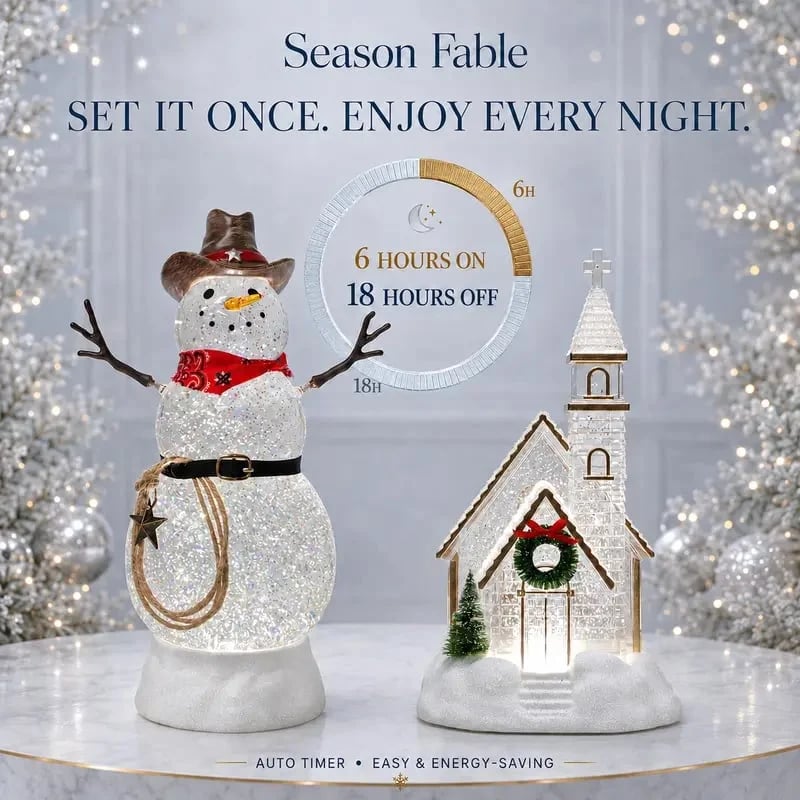 ❄️Winter Wonderglow™ – Lighted Musical Christmas Snow Globe Lantern