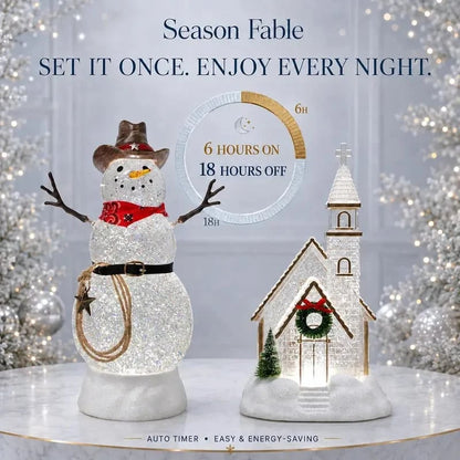 ❄️Winter Wonderglow™ – Lighted Musical Christmas Snow Globe Lantern