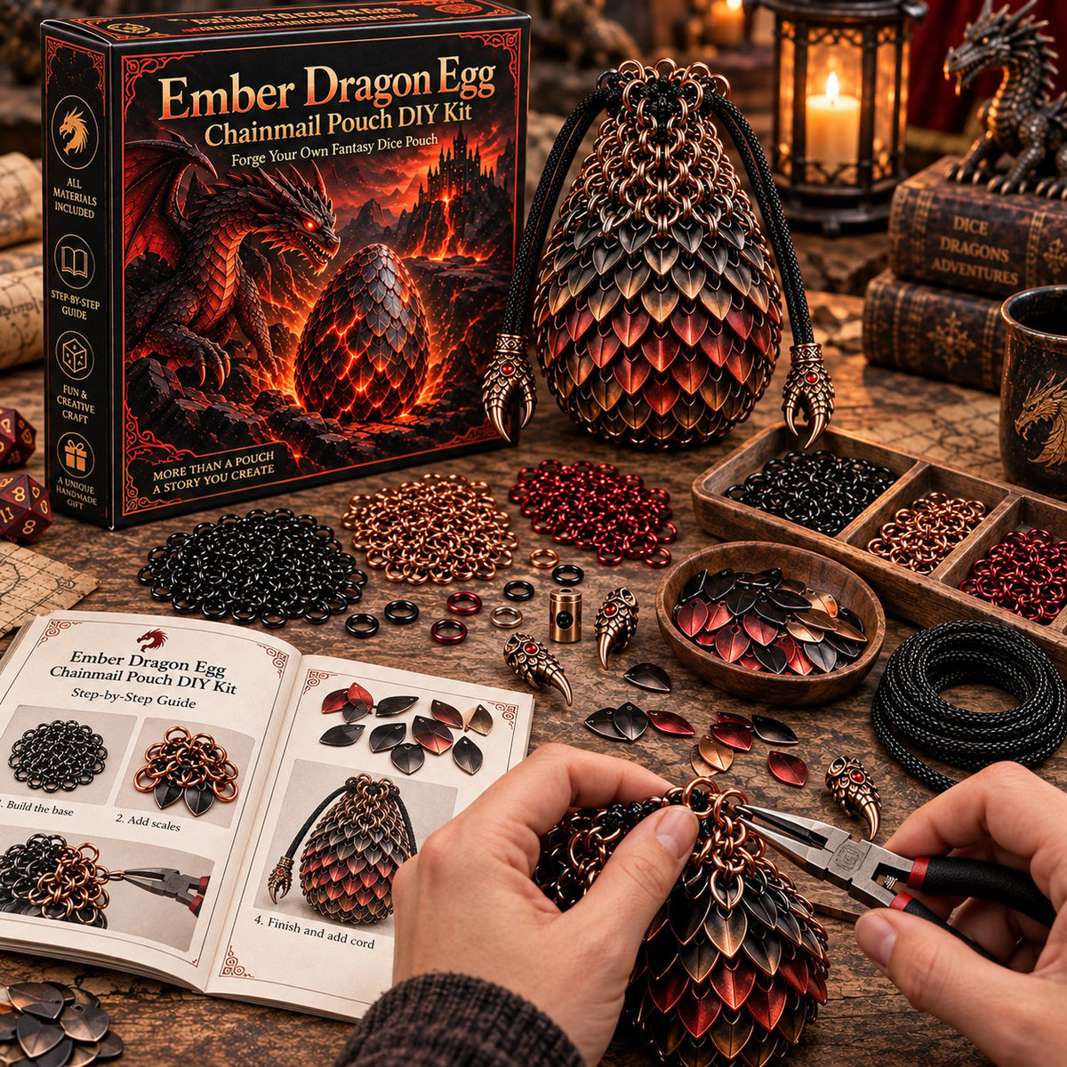 🔥🐉Dragonkeeper’s Pouch – DIY Craft Kit