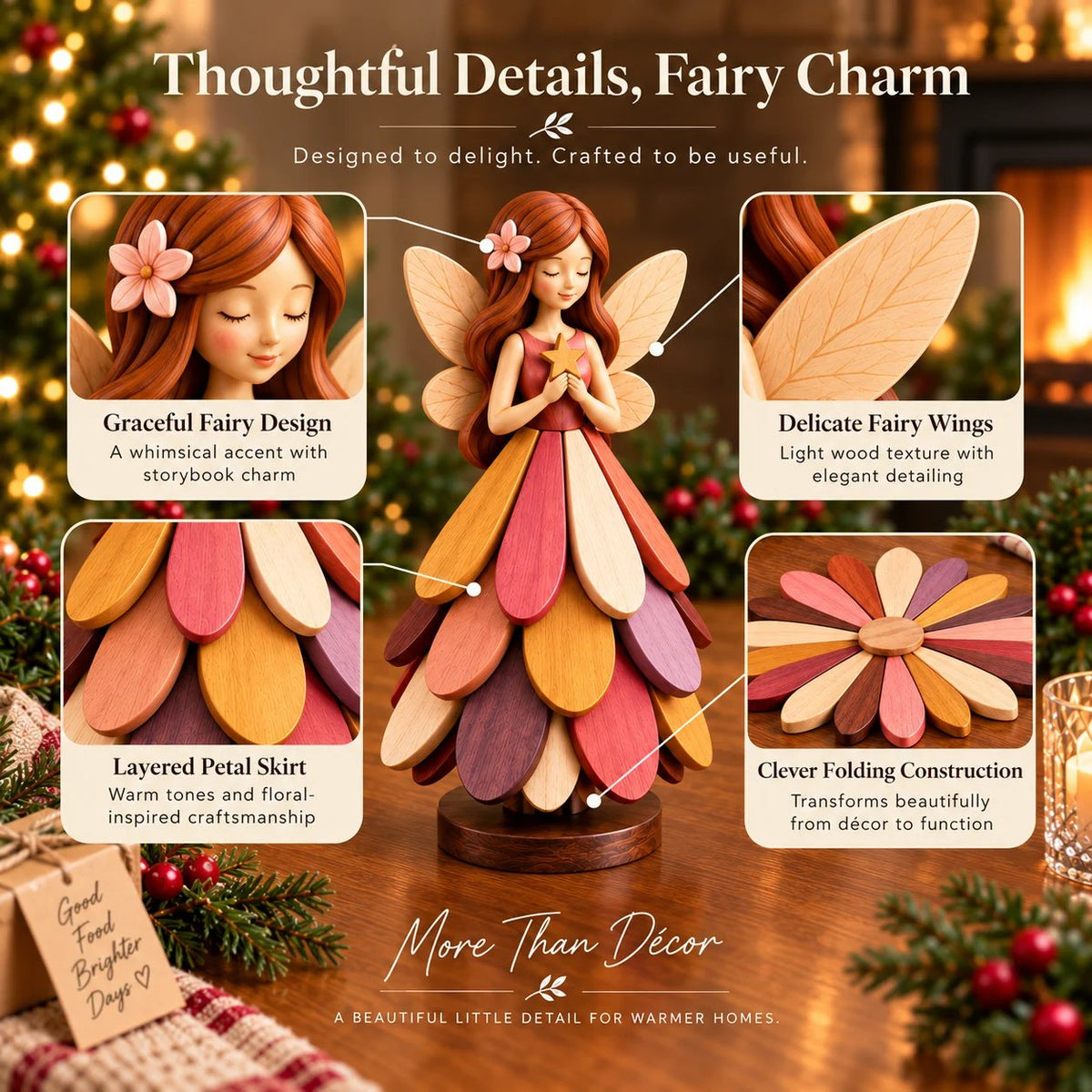 🔥😍Enchanted Bloom Trivet – Foldable Fairy-Inspired Table Décor🧚