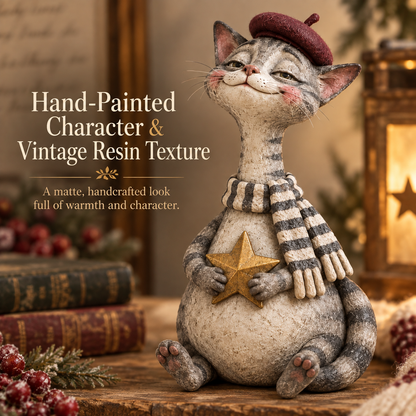 🐱The Christmas Cat Society™ – Whimsical Hand-Painted Holiday Cat Figurine Collection